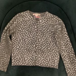 Silver/grey Bonpoint cashmere cardigan, girls 6